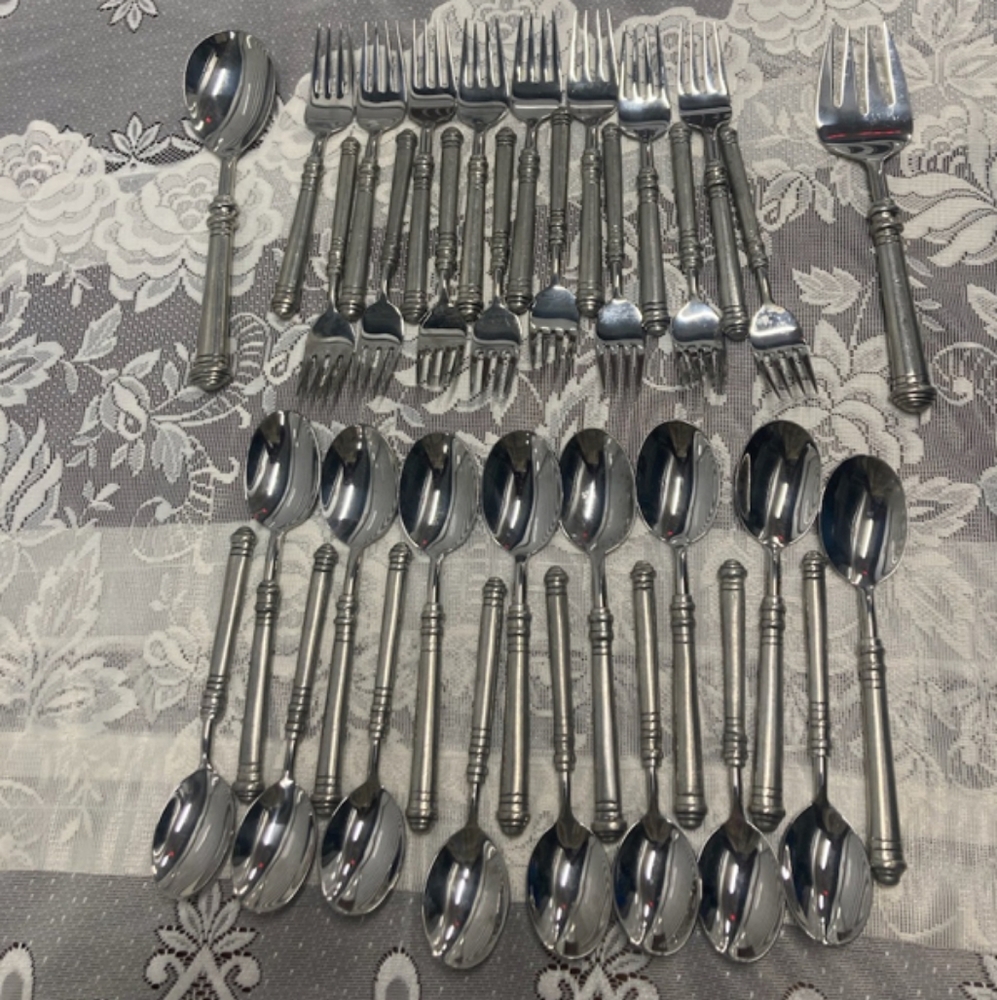 Pewter flatware